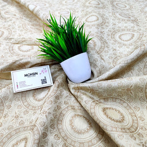 White Tanchoi Cotton Silk Banarasi Fabric