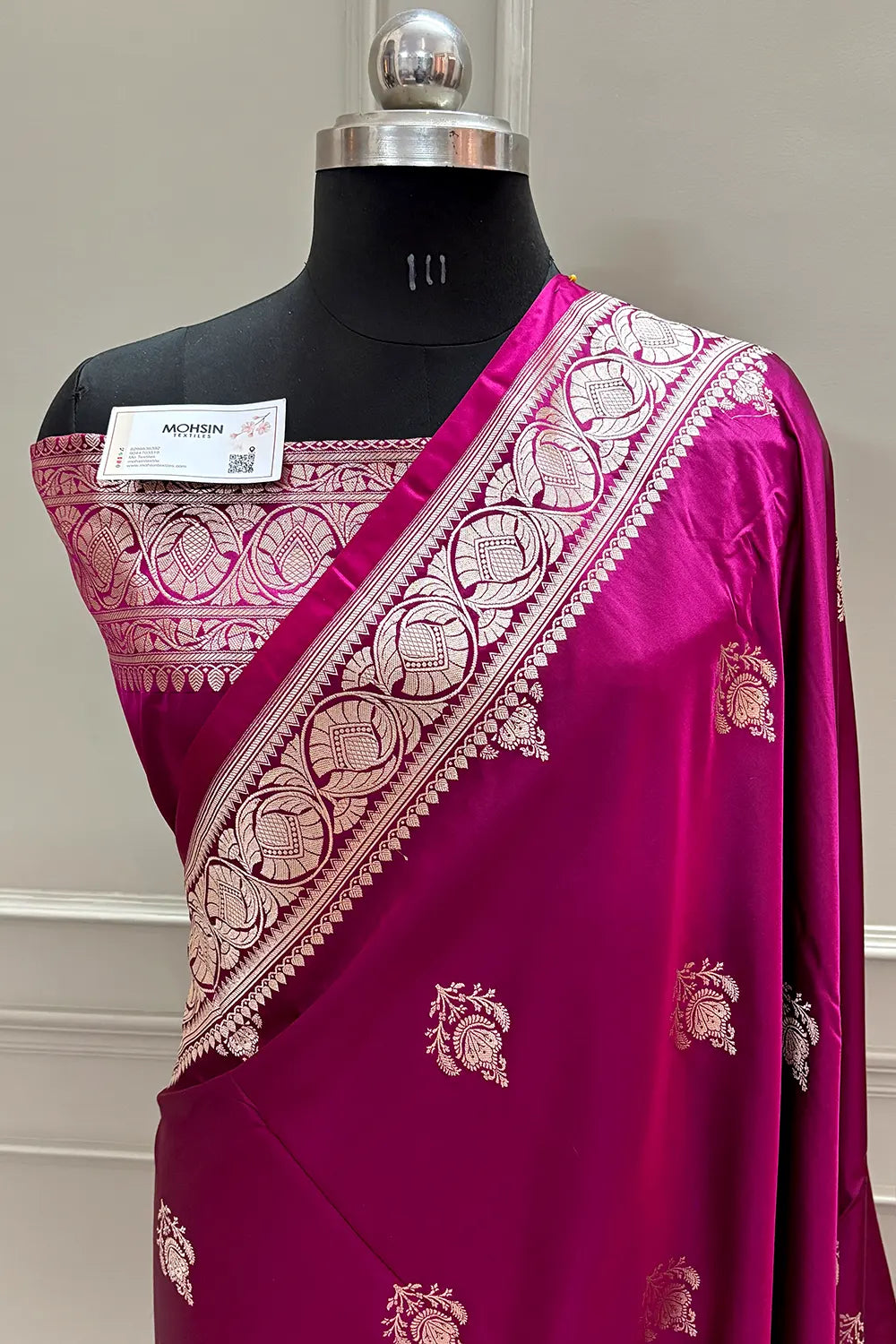 Pink Kohinoor Buti Katan Silk Banarasi Saree