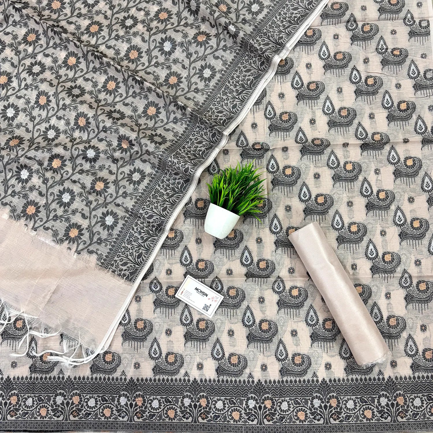 Onion Resham Zari Banarasi Silk Suit