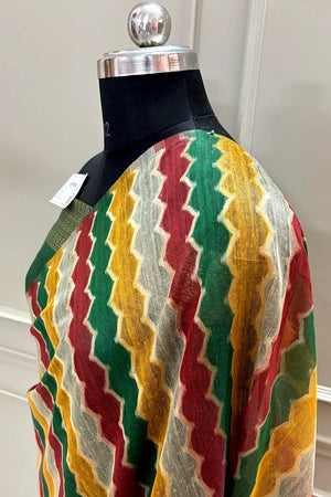 Green Resham Zari Chanderi Silk Banarasi Saree