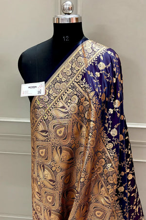 Auda Jangla Katan Silk Banarasi Saree