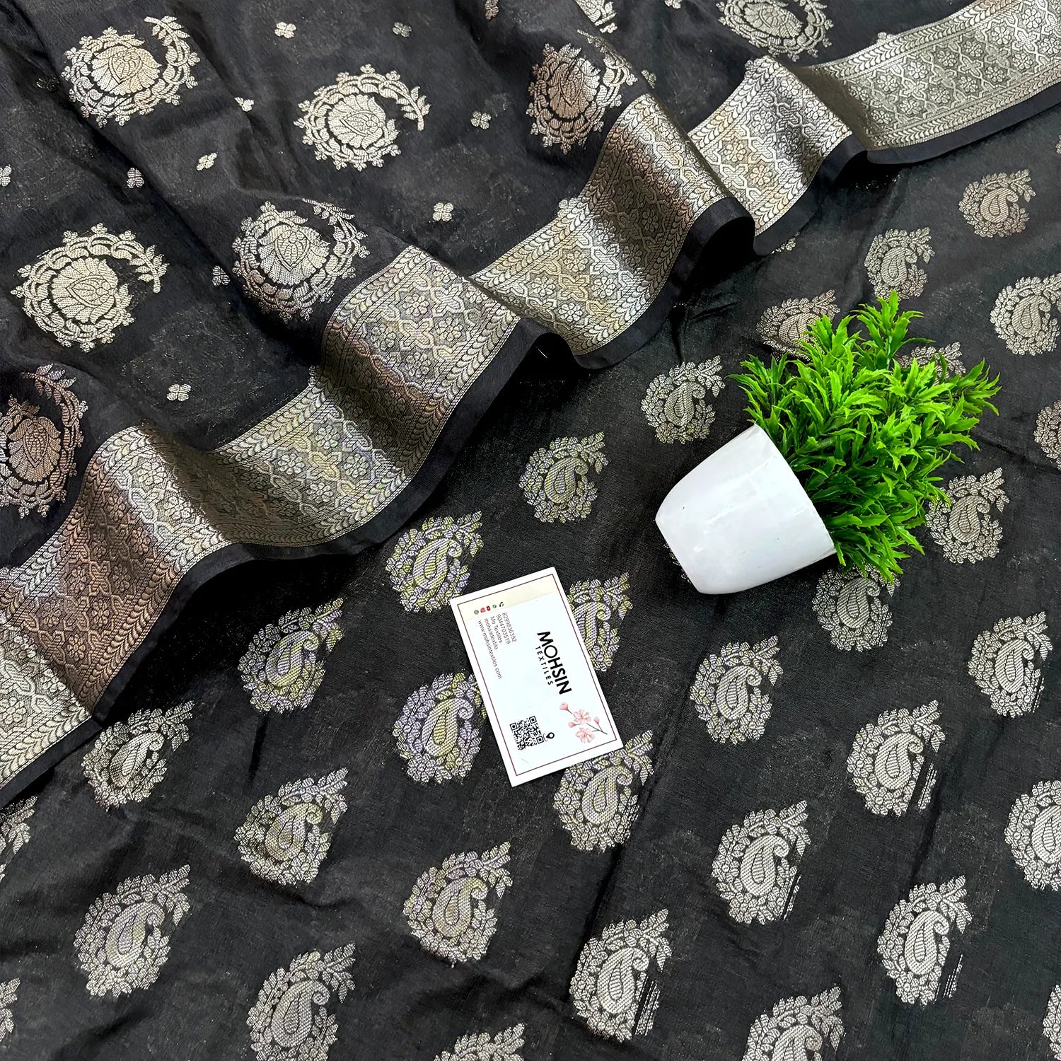 Black Tilasmi Carry Katan Silk Banarasi Suit