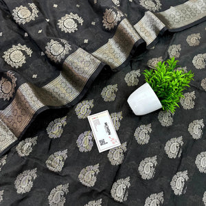 Black Tilasmi Carry Katan Silk Banarasi Suit