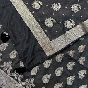 Black Tilasmi Carry Katan Silk Banarasi Suit