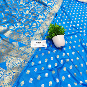 Firozi Sona Rupa Katan Silk Banarasi Suit