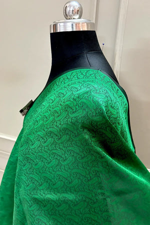 Green Resham Zari Silk Banarasi Stole
