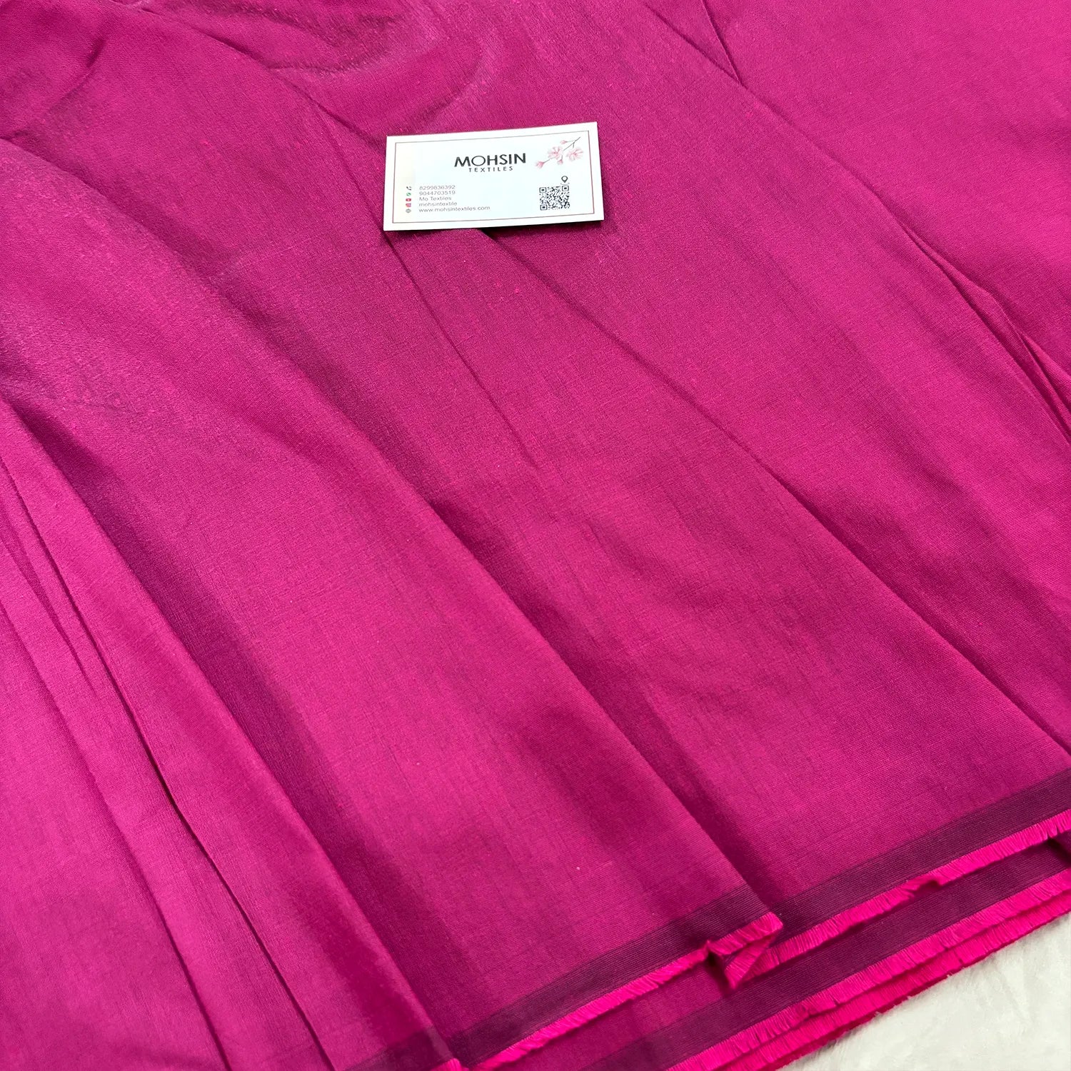Pink Plain Cotton Silk Fabric