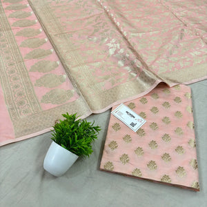 Light Peach Anmol Buti Katan Silk Banarasi Suit