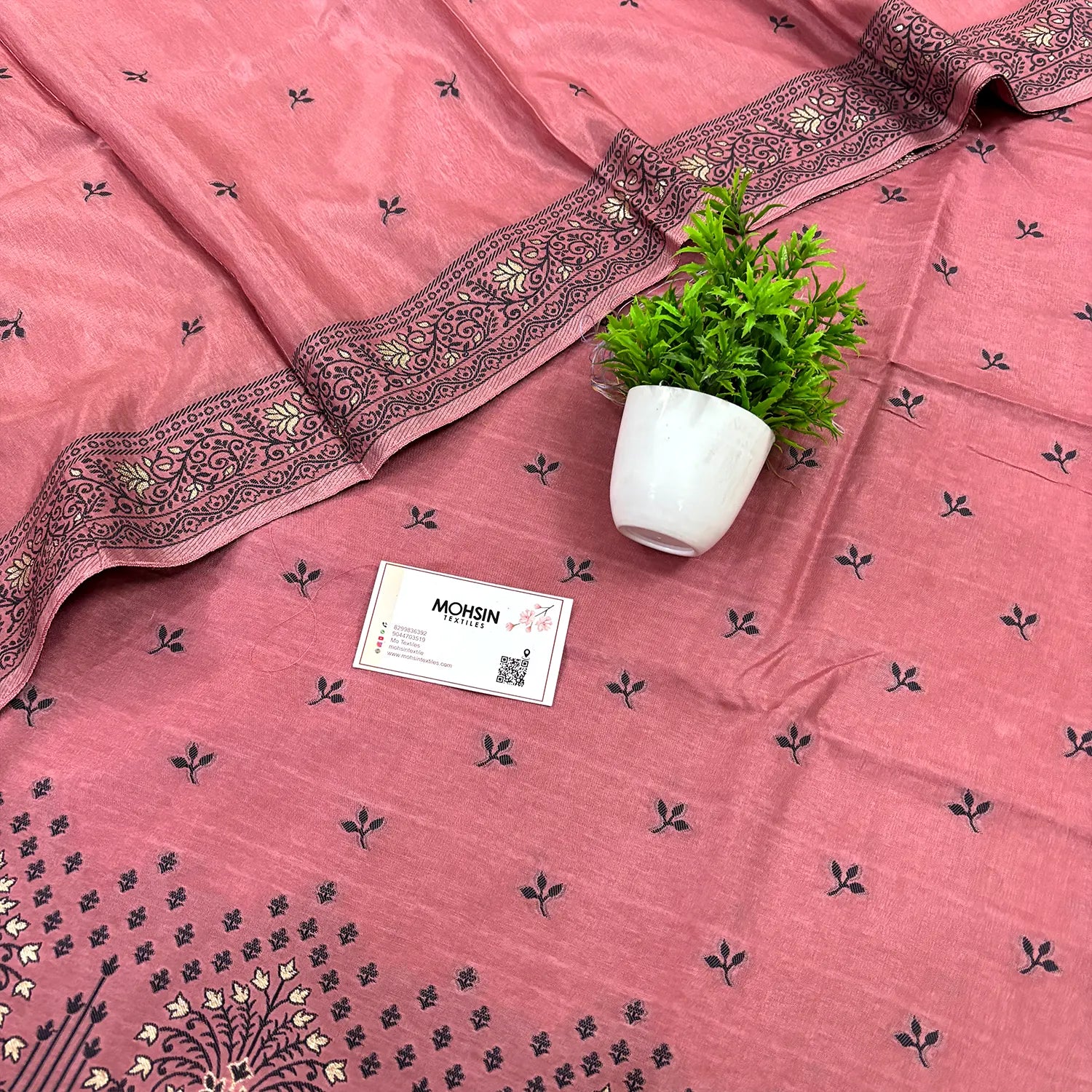 Peach Jhilmila Taj Dola Silk Banarasi Suit