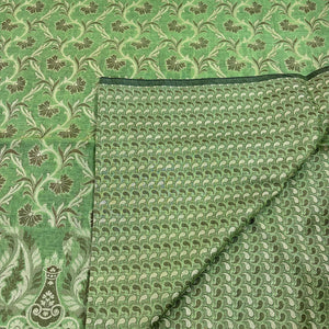 Dark Pista Surahi Jaal Cotton Silk Banarasi Suit