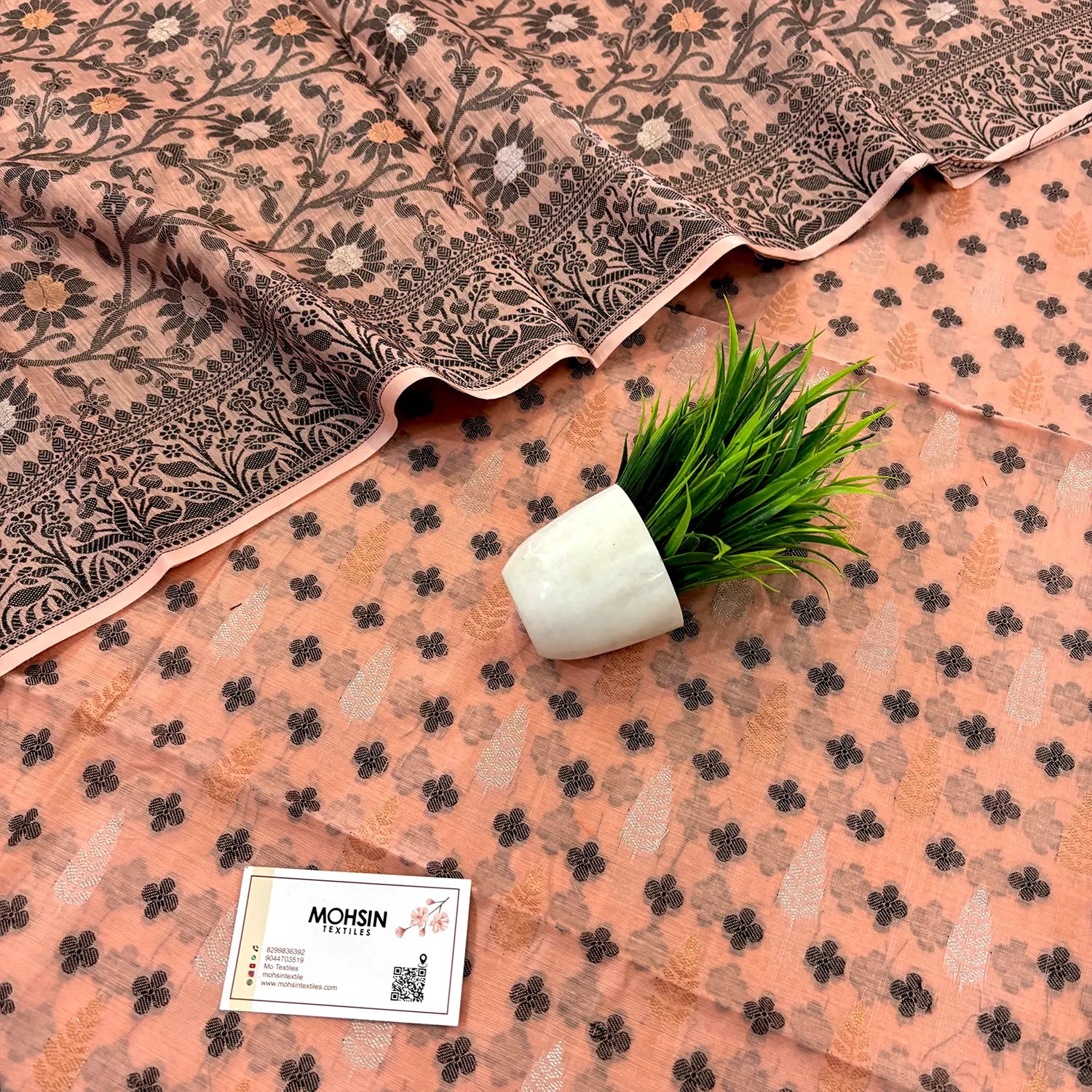 Orange Resham Zari Banarasi Silk Suit