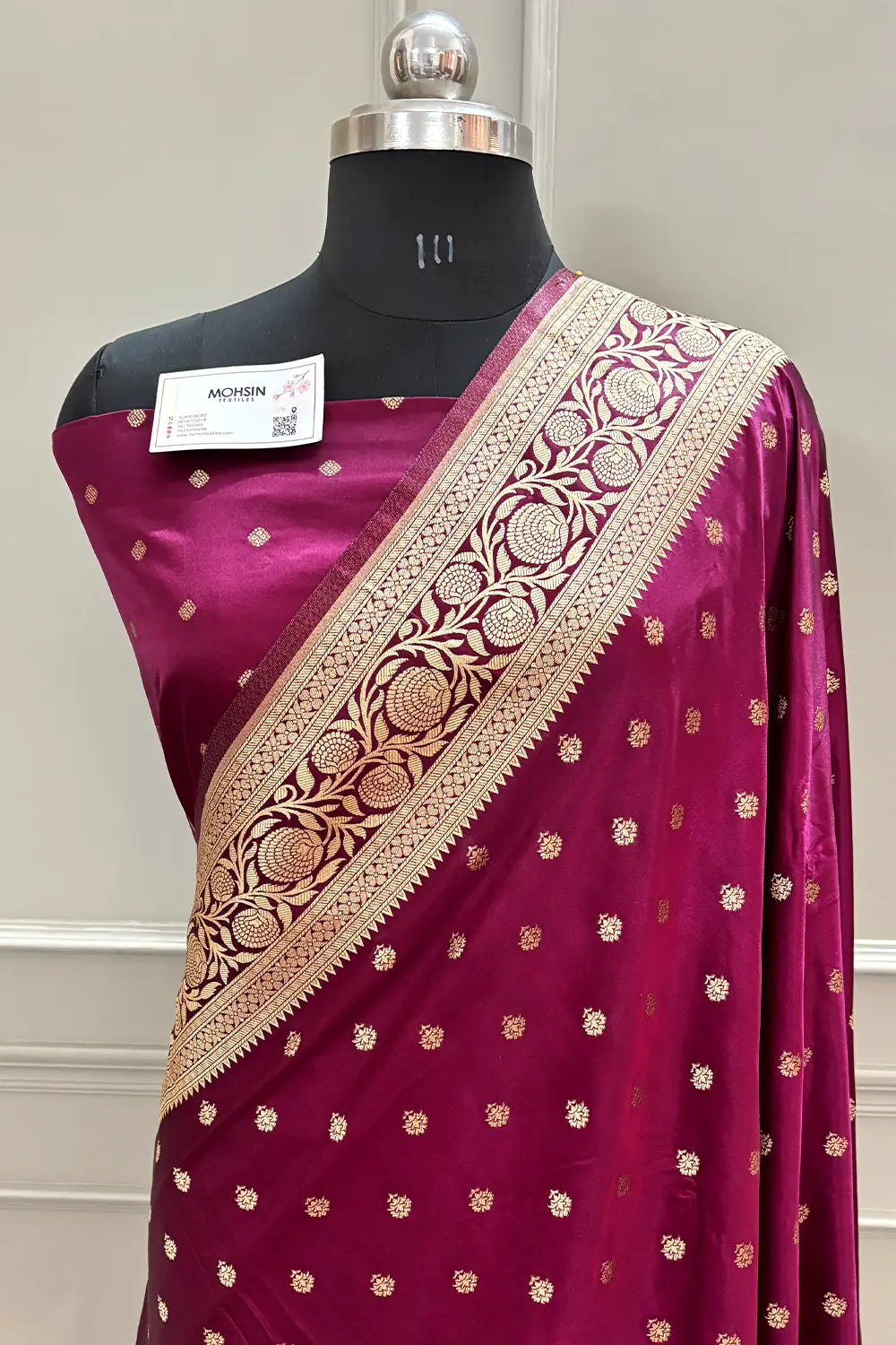 Purple Golden Zari Katan Silk Banarasi Saree