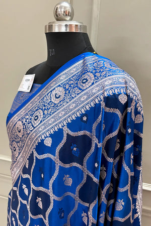 Firozi Ghulam Buti Katan Silk Banarasi Saree