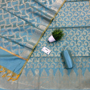 Firozi Kalgha Jaal Banarasi Silk Suit