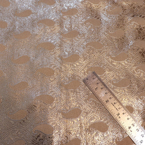 Beige Paisley Lorex and Resham Work Fabric