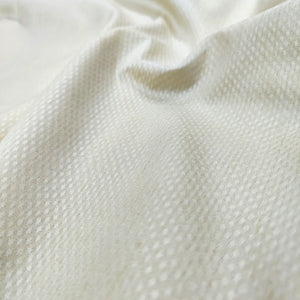 Cream Tanchoi Cotton Silk Banarasi Fabric