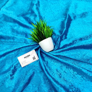 Firozi Tanchoi Satin Silk Banarasi Fabric