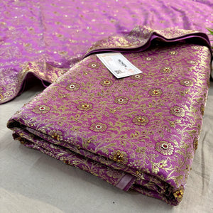Light Pink Stone Work Kimkhab Silk Banarasi Gharara