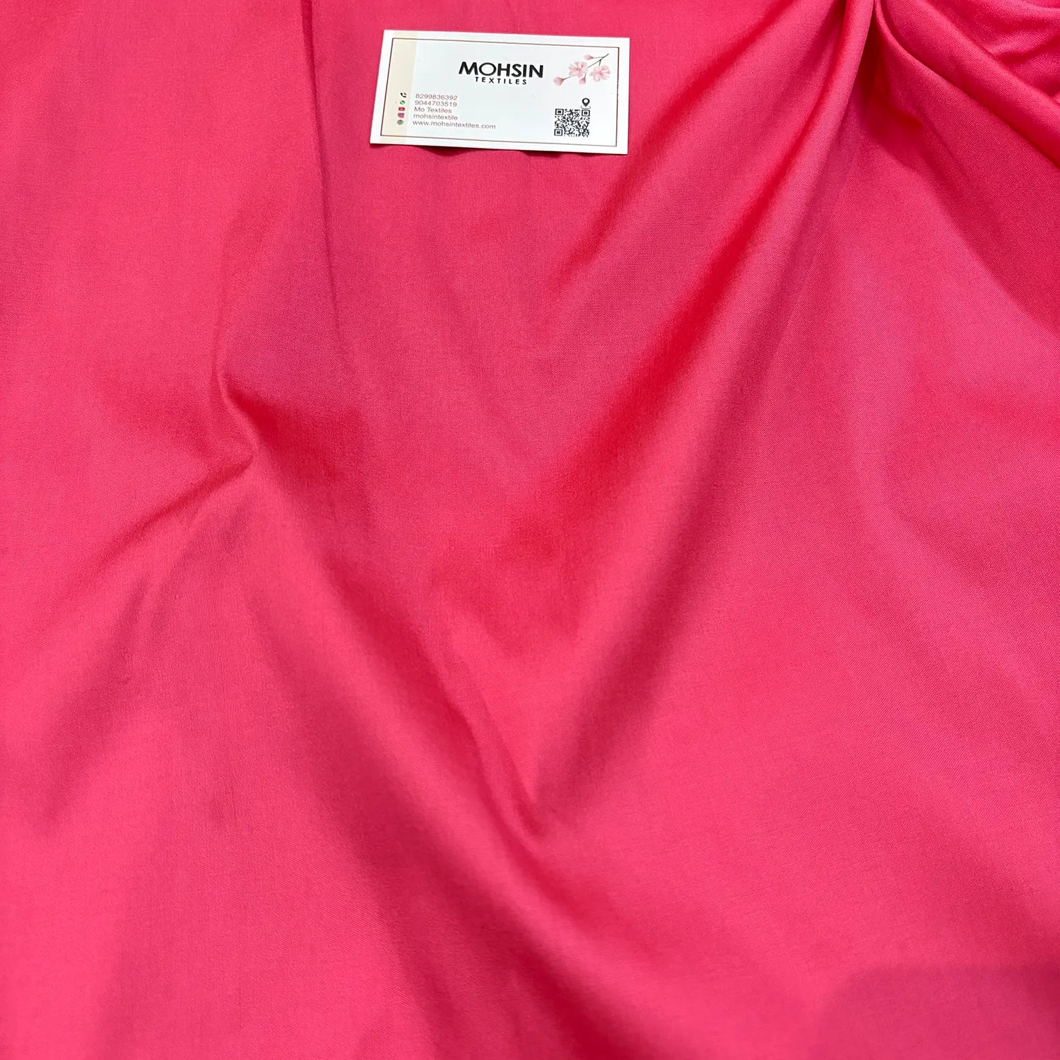Peach Plain Satin Silk Fabric