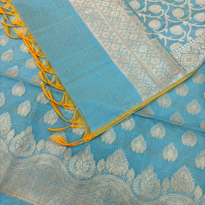 Firozi Uggi Dhan Buti Banarasi Silk Suit