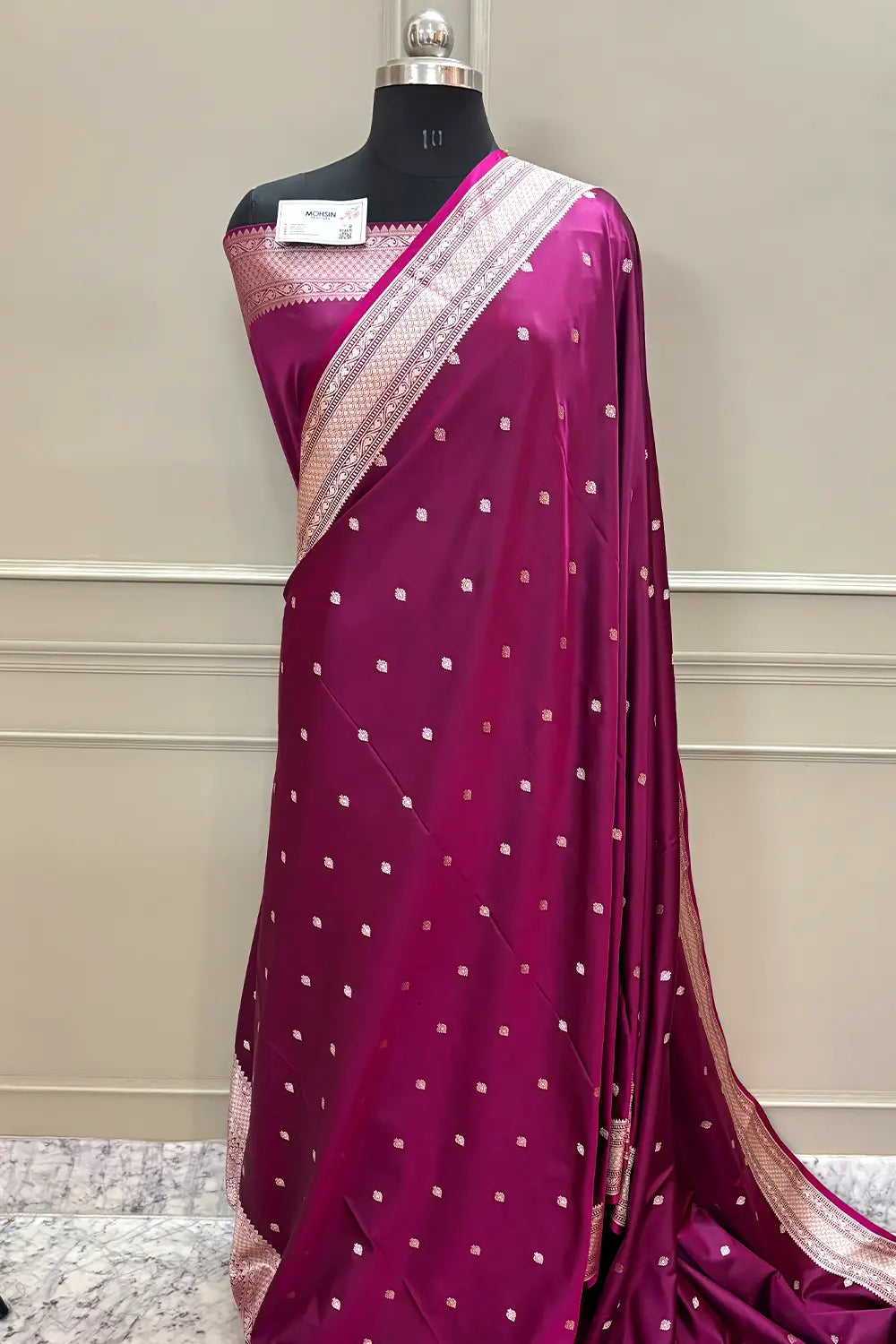 Purple Wazir Buti Katan Silk Banarasi Saree