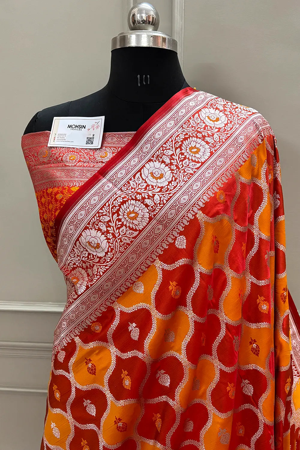 Maroon Ghulam Buti Katan Silk Banarasi Saree