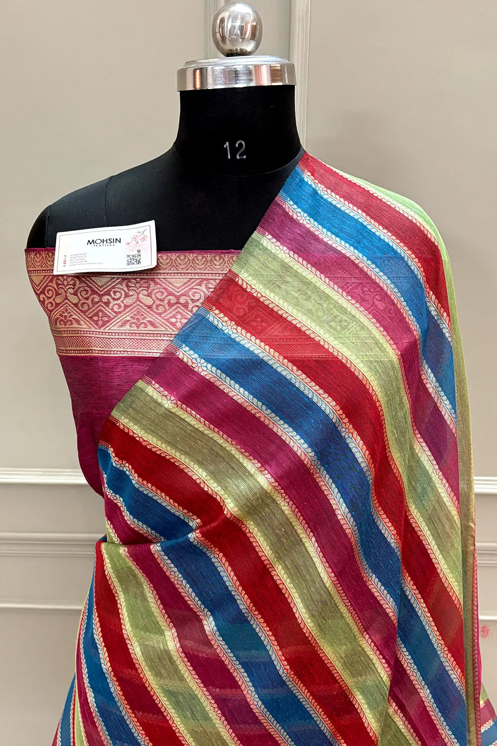 Pink Resham Zari Cotton Silk Banarasi Saree