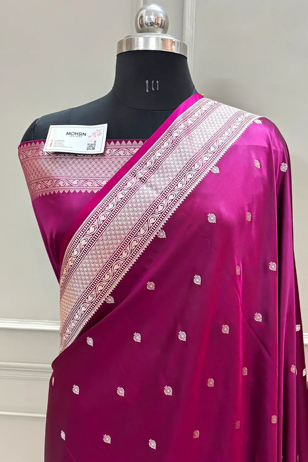Purple Wazir Buti Katan Silk Banarasi Saree