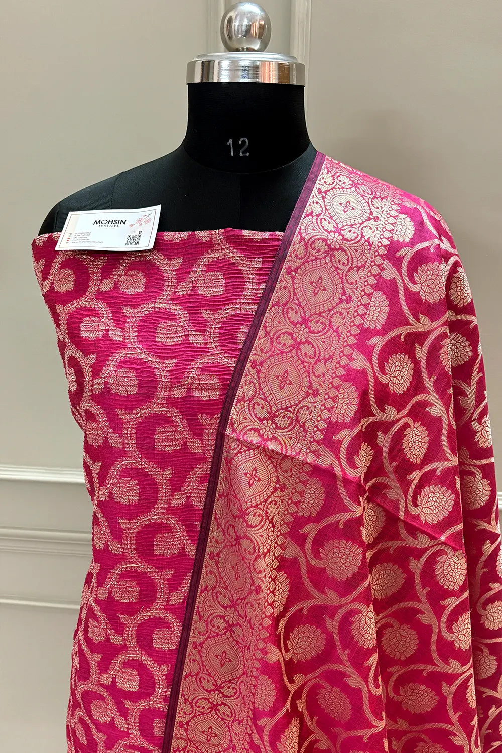 Pink Crush Kalgha Jaal Banarasi Silk Suit