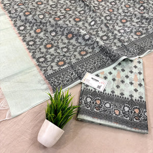 Mint Green Resham Zari Banarasi Silk Suit