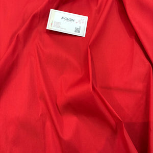Red Plain Satin Silk Fabric