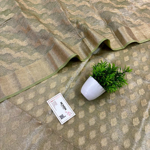 Pista Pairahan Tissue Silk Banarasi Suit