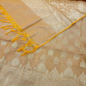 Beige Uggi Dhan Buti Banarasi Silk Suit