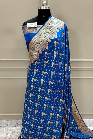 Firozi Victory Katan Silk Banarasi Saree