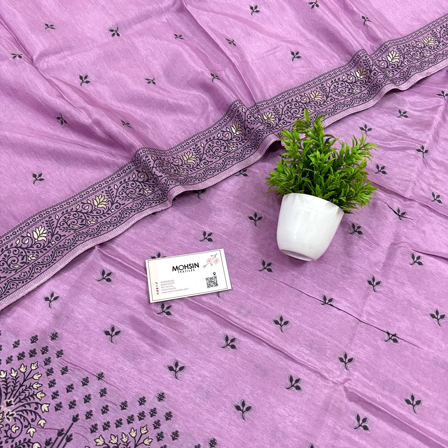 Mauve Jhilmila Taj Dola Silk Banarasi Suit