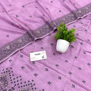 Mauve Jhilmila Taj Dola Silk Banarasi Suit