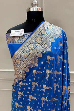 Firozi Victory Katan Silk Banarasi Saree