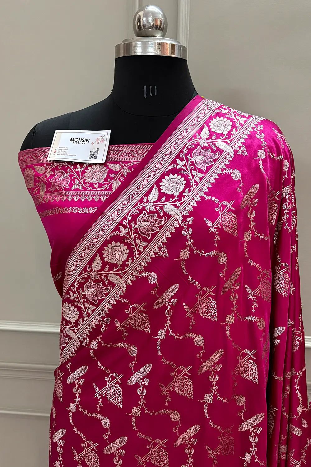 Pink Masakali Katan Silk Banarasi Saree