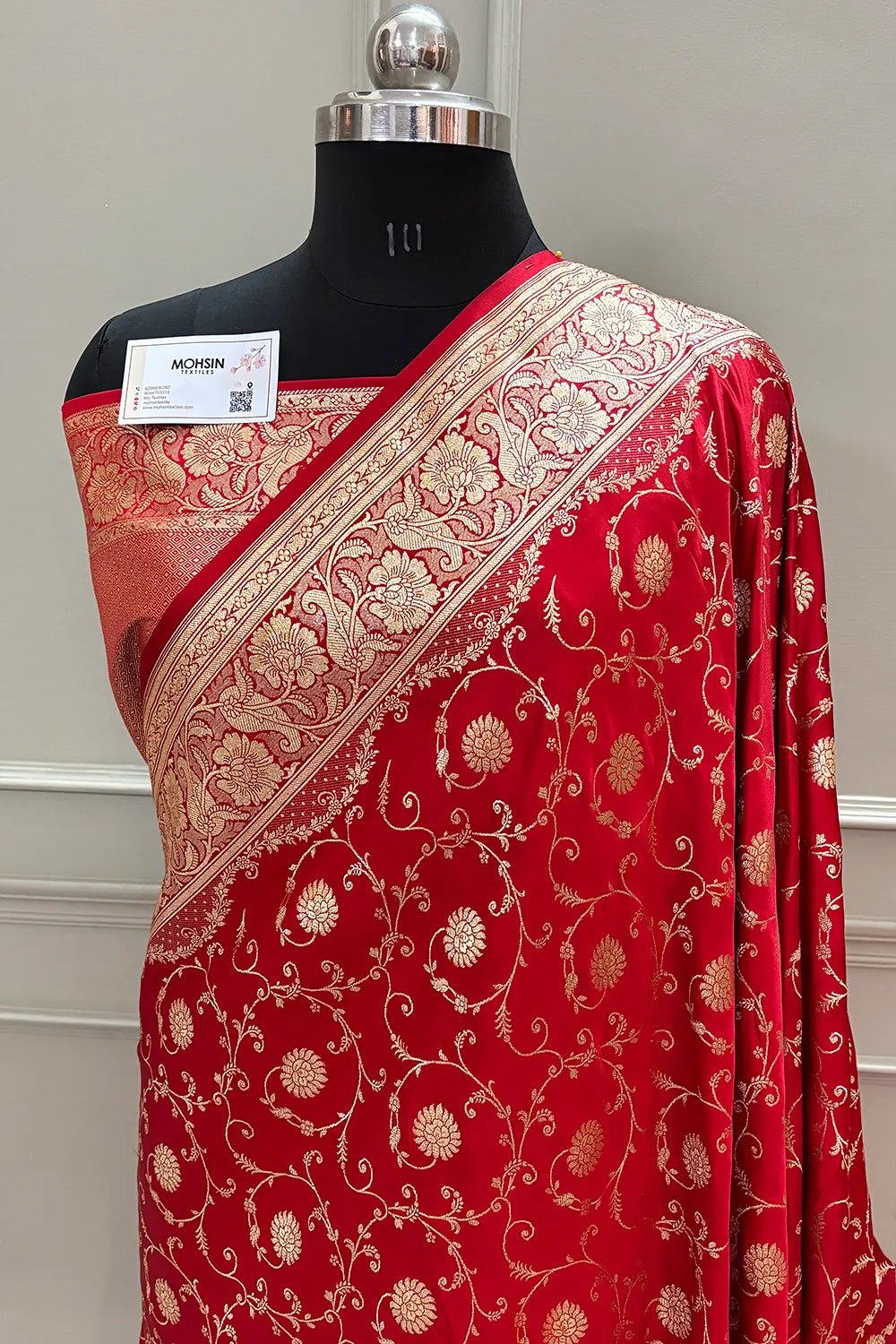 Red Murerwa Daal Katan Silk Banarasi Saree