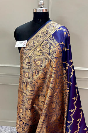 Auda Rowa Laher Katan Silk Banarasi Saree