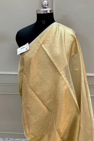 Gold Zari Tissue Silk Banarasi Saree