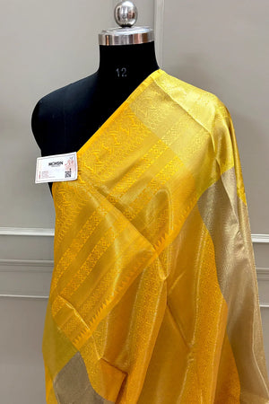 Gold and Yellow Tissue Silk Banarasi Saree