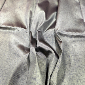 Grey Brocade Satin Silk Banarasi Fabric