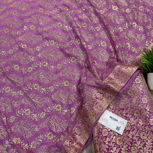 Light Pink Stone Work Kimkhab Silk Banarasi Gharara