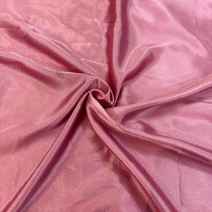 Onion Pink Net Chikankari Sequence Work Fabric