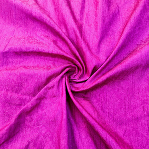 Purple Tanchoi Dupion Silk Banarasi Fabric