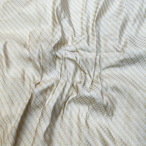 White Brocade Katan Silk Banarasi Fabric