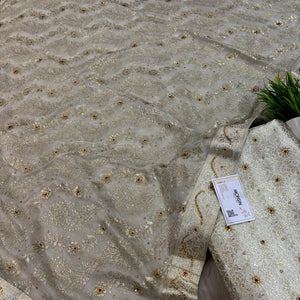 White Stone Work Kimkhab Silk Banarasi Gharara