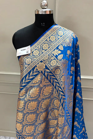 Firozi Victory Katan Silk Banarasi Saree
