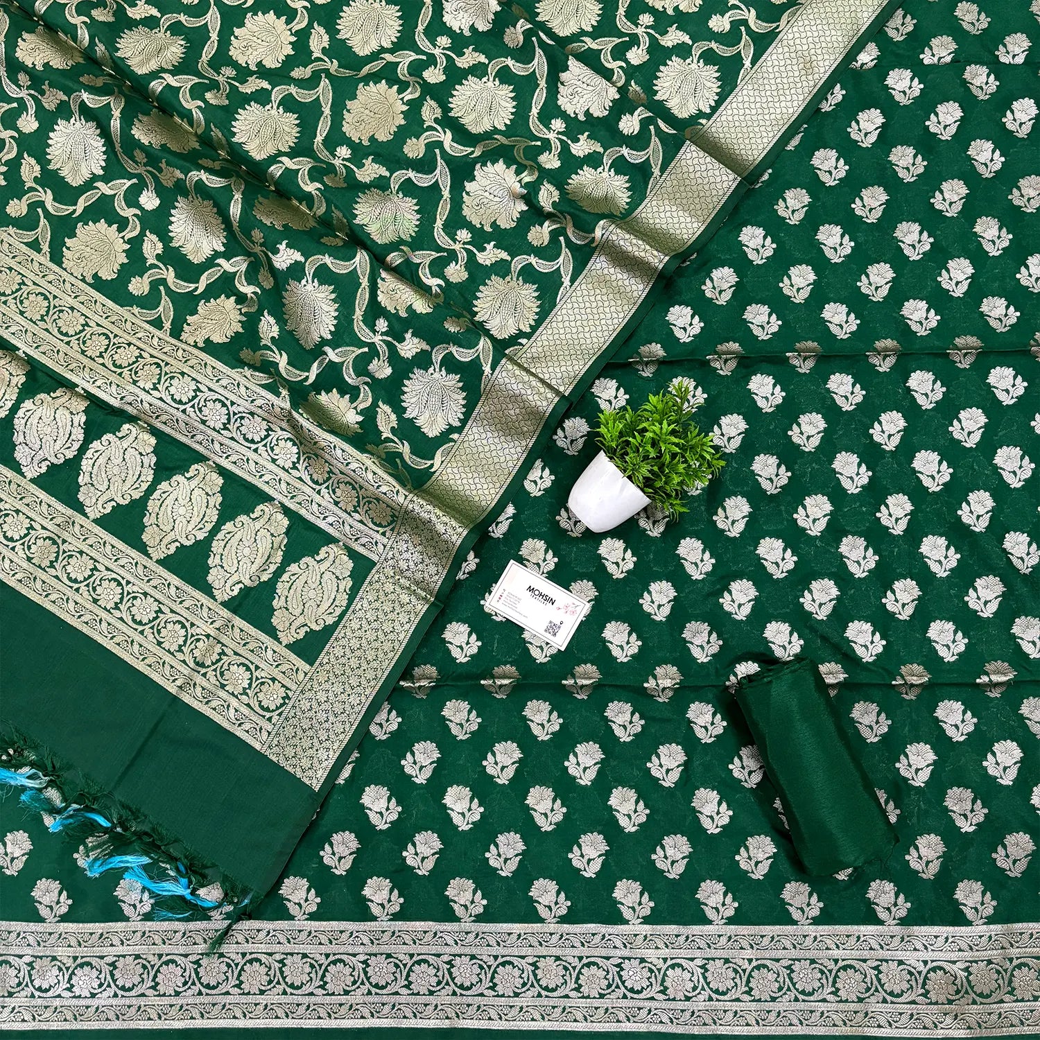 Green Shringar Katan Silk Banarasi Suit